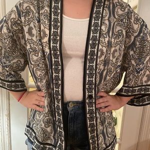 Max Studio Size Small Women’s Open Front Kimono Shawl Jacket Cardigan